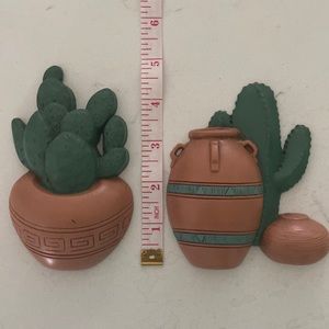 Vintage Homco Burwood Southwest Wall Plaques - Made in USA - Wall Decor cactus